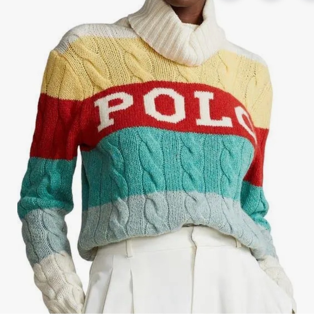 Polo Ralph Lauren logo wool/ Cashmere Sweater NWOT
